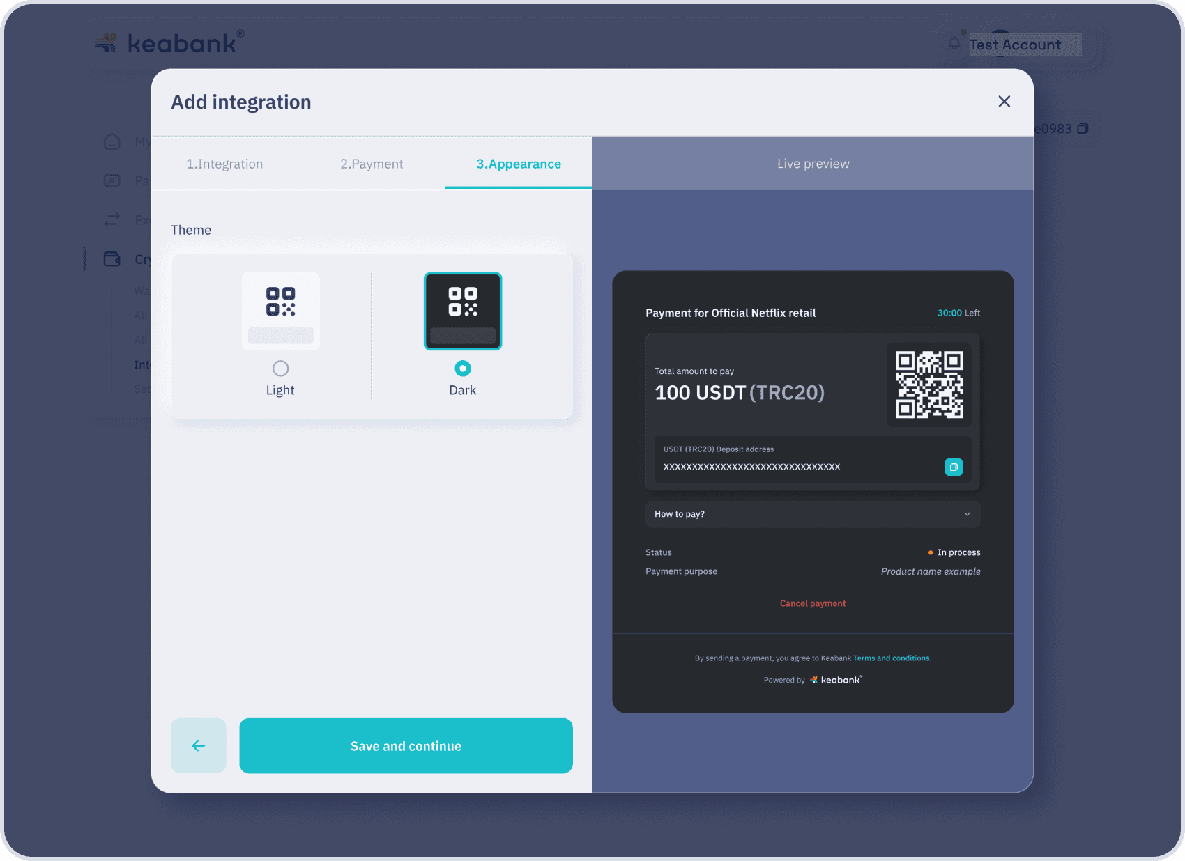 Appearance tab