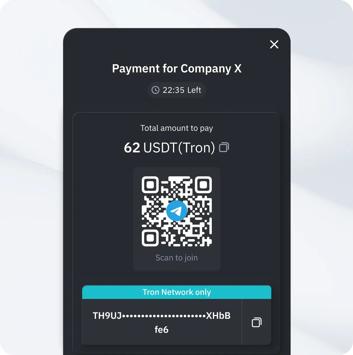 Accept stablecoins payments